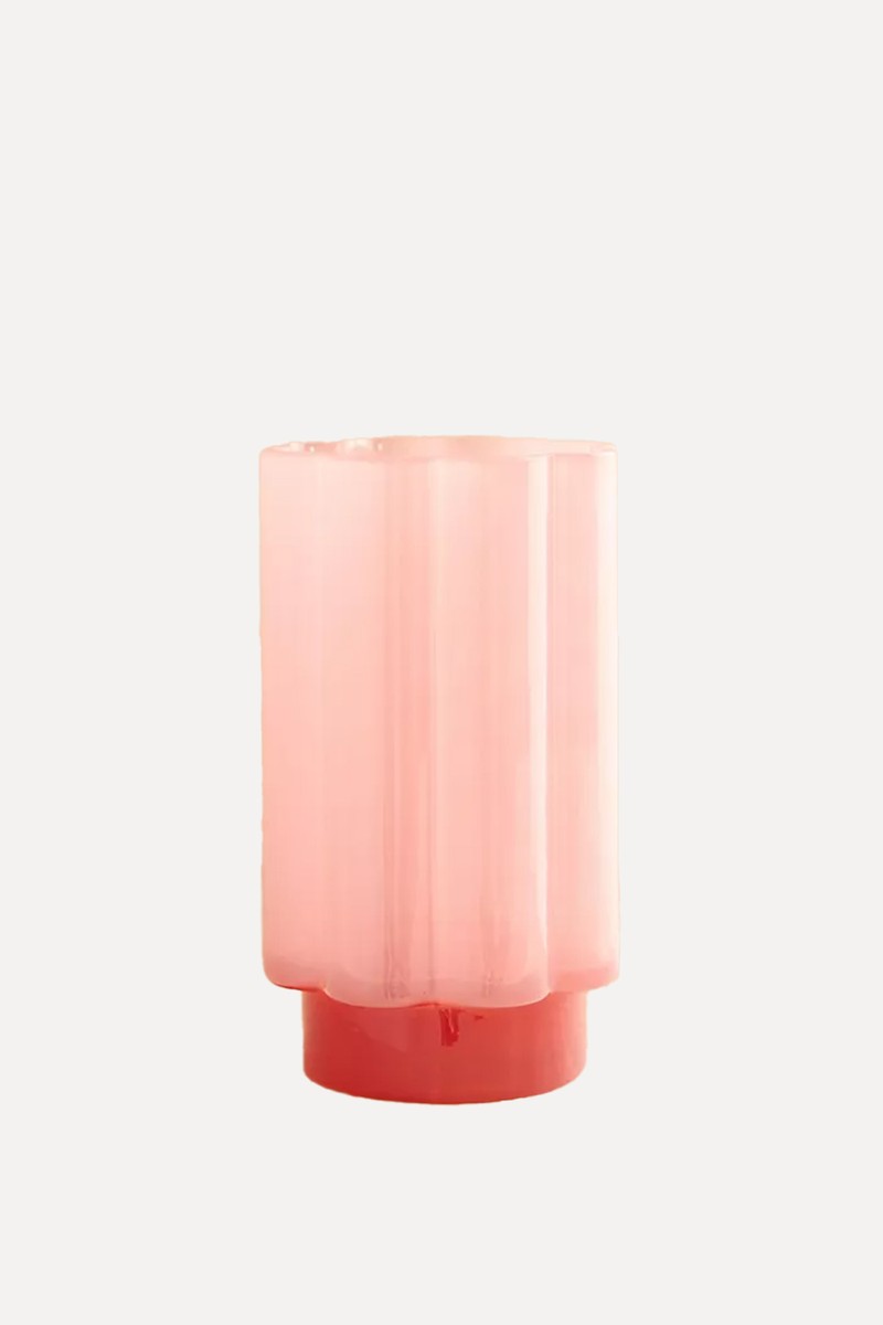 Scallop Milky Glass Vase
