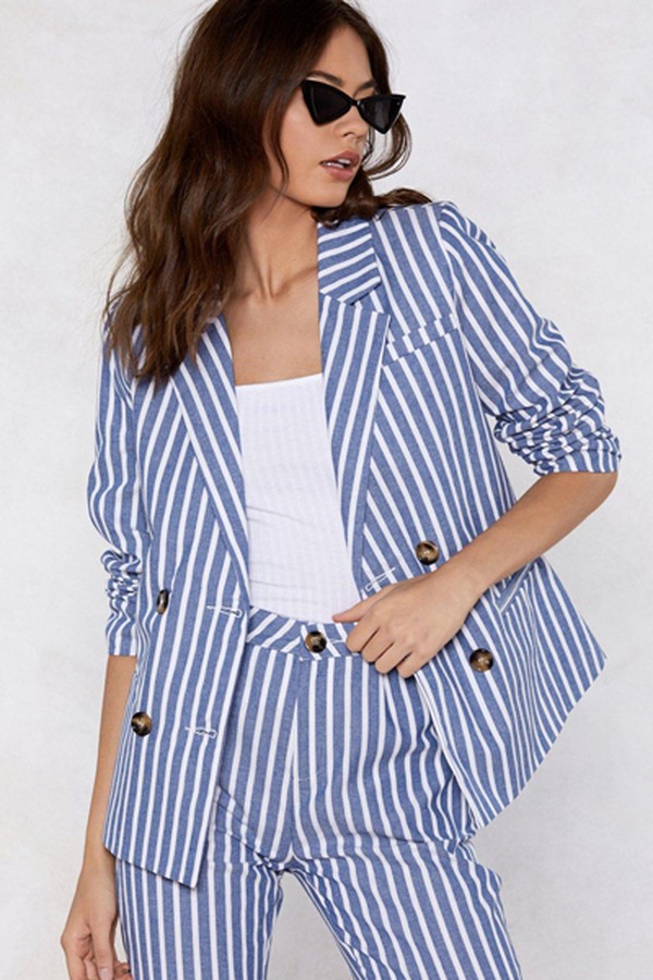 Line of My Life Striped Blazer