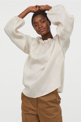 Blouse With A Frilled Collar from H&M