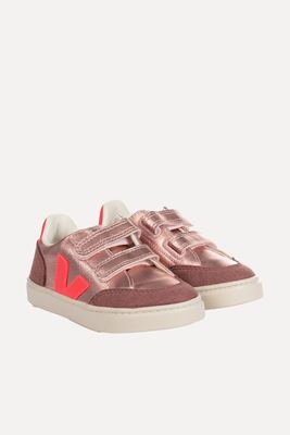 Girls Pink Leather V-12 Trainers from Veja