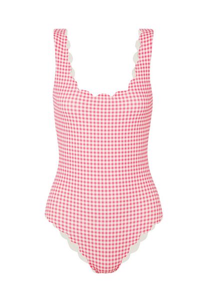 Gingham Stretch-Crepe Swimsuit from Marysia