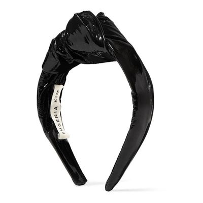 Knotted Patent-Leather Headband from Eugenia Kim