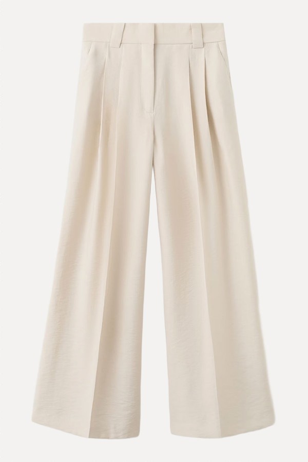 Wide Leg Lyocell Trousers from Mango