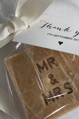 Mr & Mrs Scottish Tablet Wedding Favour from Phil Rao Studio Two