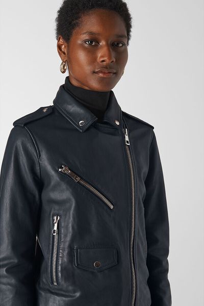 Agnes Pocket Leather Biker