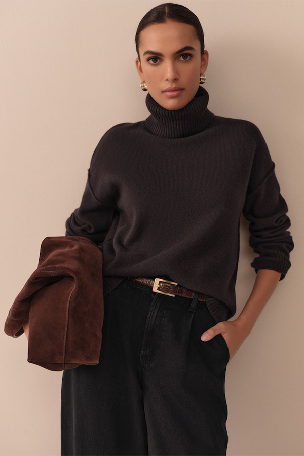 100% Merino Wool N. Premium Roll Neck Jumper from Next