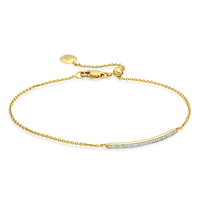 Skinny Short Bar Bracelet from Monica Vinader