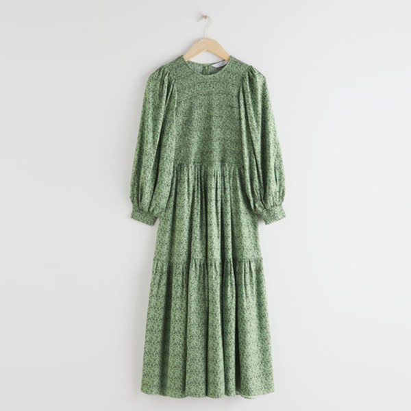 Smocked Abstract Print Maxi Dress from & Other Stories