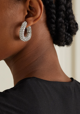 Tone Crystal Hoop Earrings from Balenciaga