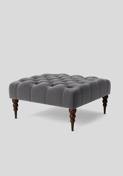 Plymouth Velvet Ottoman