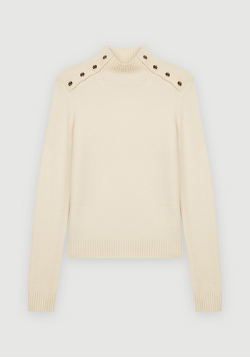 Cashmere Sweater With Stand-Up Collar