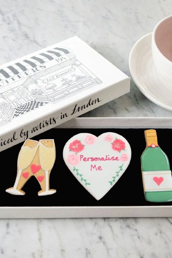 Wedding Bells Personalised Biscuits, £25 | Biscuiteers