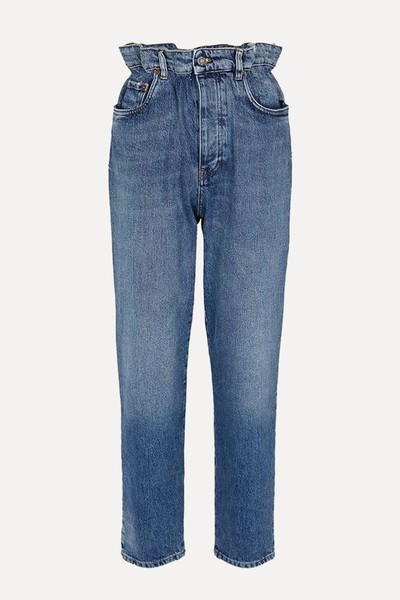 Ruffle Hem Cropped Jeans from Miu Miu