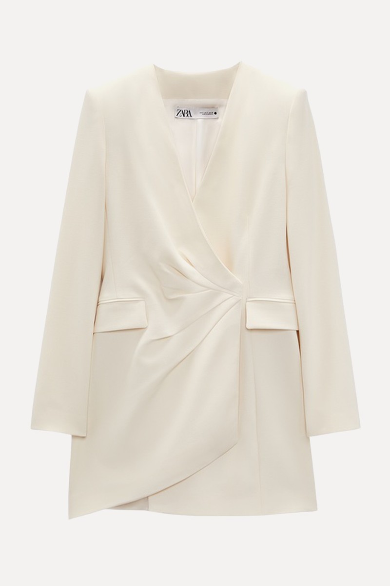 Draped Blazer Dress