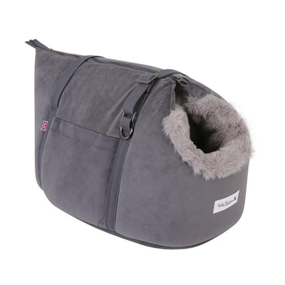 The Louis' Luxe Grey Velvet Carrier