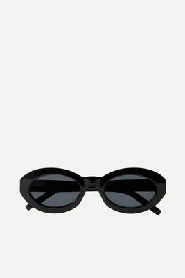 Oval-Frame Acetate Sunglasses from Saint Laurent Eyewear