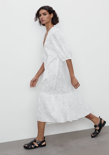 Dress With Cutwork Embroidery  from Zara 