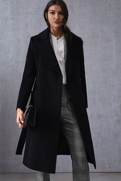 Faris Belted Longline Coat from Reiss