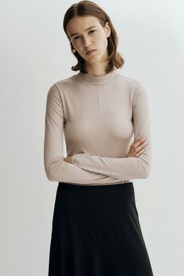 Organic Cotton Nude Turtleneck from CAES