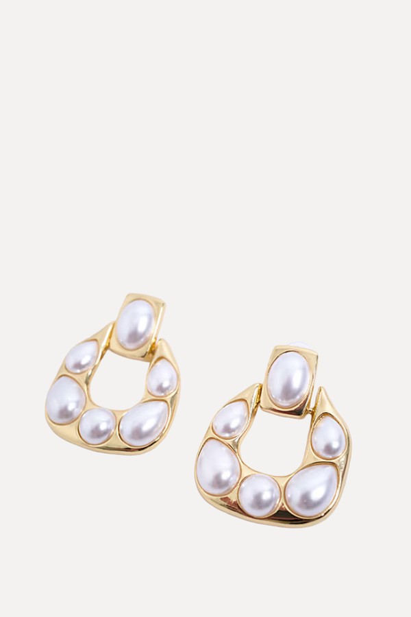 Porter Pearl Stud Statement Earrings