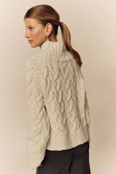 Jax Chunky Cable Knit Turtleneck from Reformation