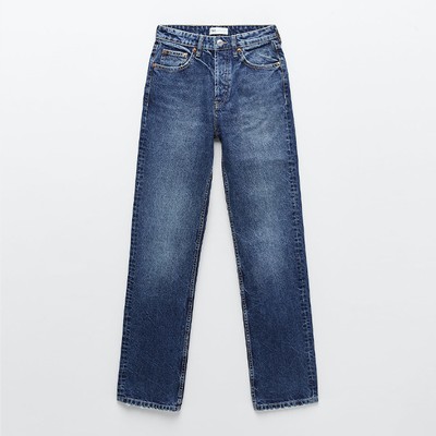 Straight Leg Mid Rise Jeans from Zara