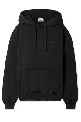 Embroidered Cotton-Jersey Hoodie from Acne Studios