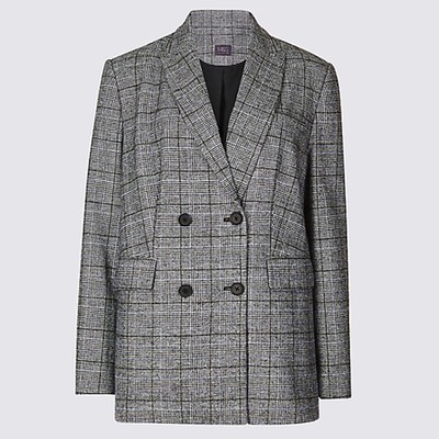 Houndstooth Check Blazer