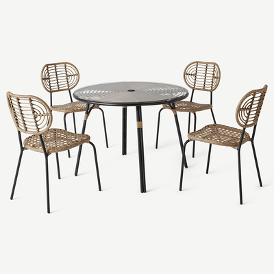 Swara Garden 4 Seater Round Dining Set 