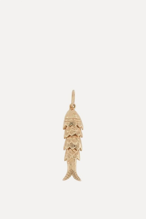 9ct Gold Fins Of Fortune Necklace Charm from Anna + Nina