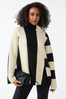 Slouchy Ribbed Mock Neck Jumper from & Other Stories