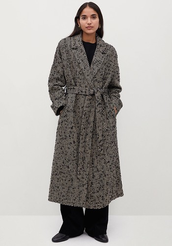 Textured Wrap Coat from Mango