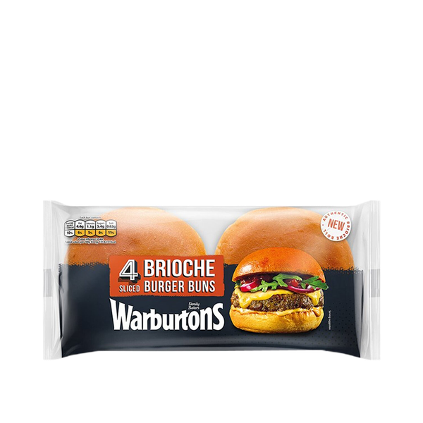 Pack Of 4 Brioche Burger Buns from Warburtons