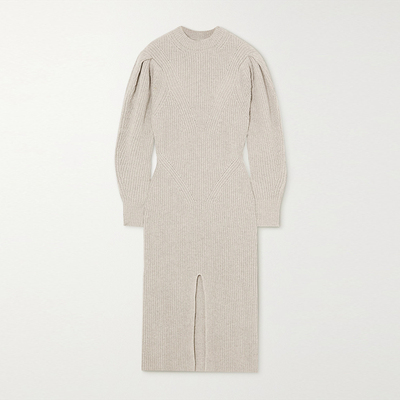 Perrine Ribbed Cashmere And Wool-Blend Midi Dress from Isabel Marant