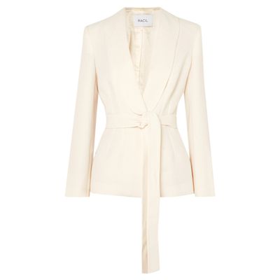 Belted Crepe Blazer from Racil Michelle