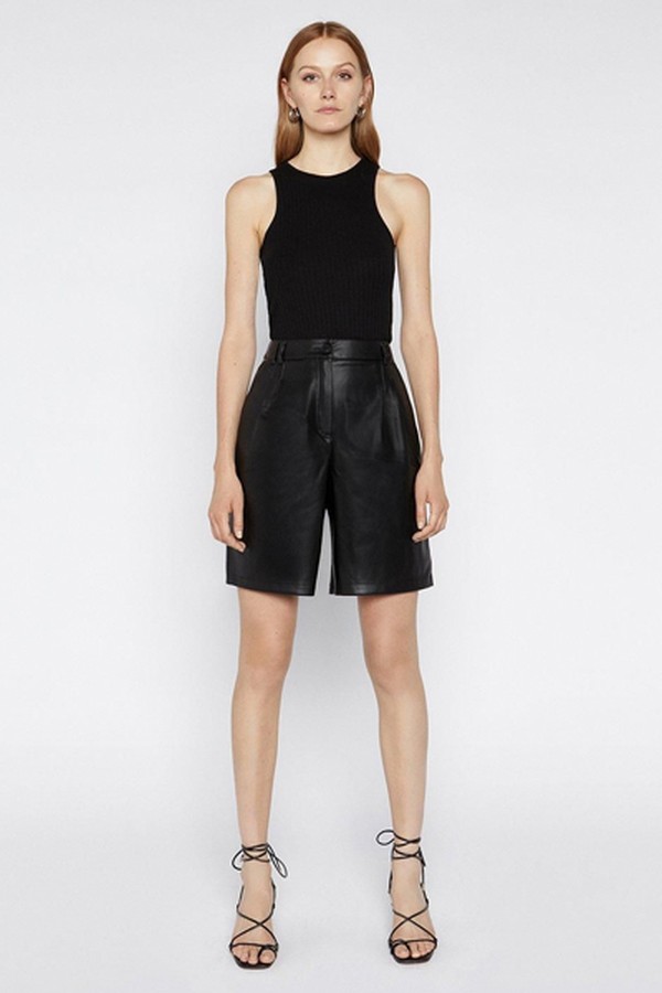 Faux Leather City Shorts from Warehouse