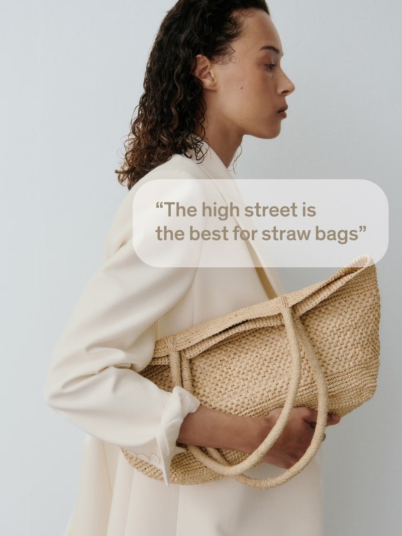  100% Raffia Tote Bag from Mango