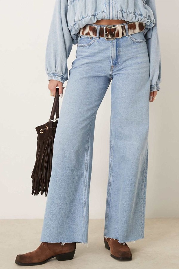 High Rise Wide Leg Jeans from Abercrombie & Fitch