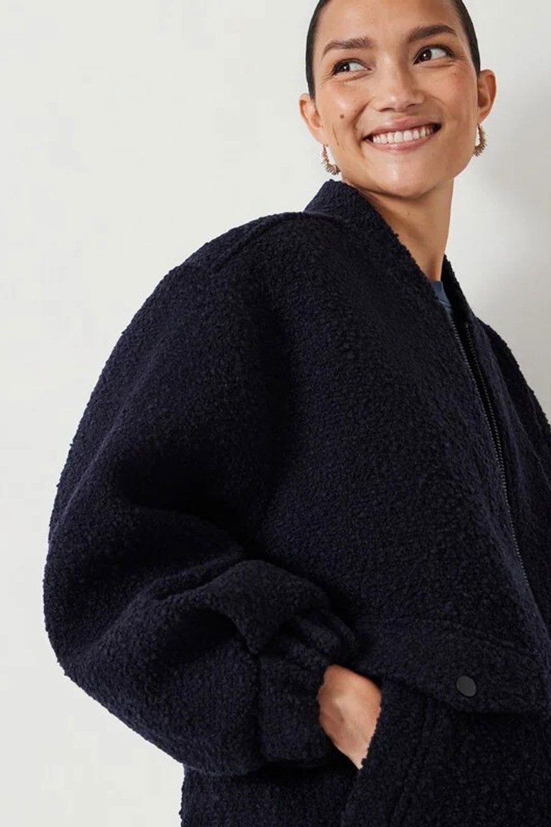 Aiden Oversized Wool Rich Bomber Jacket from Hush
