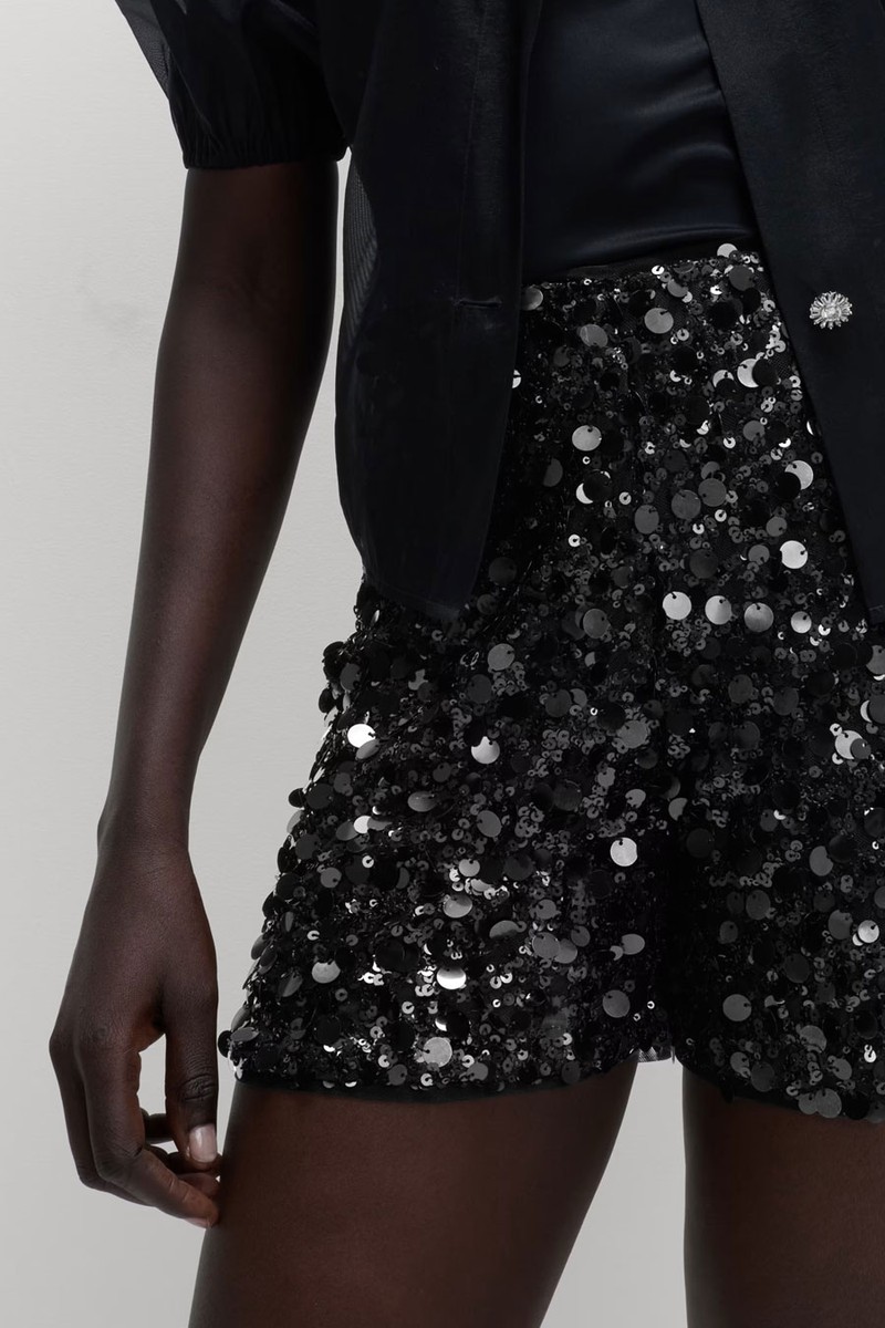 Sequin High Waisted Shorts