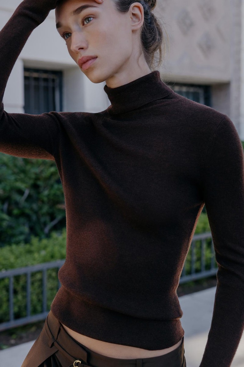 Wool High Neck Jumper from ZARA