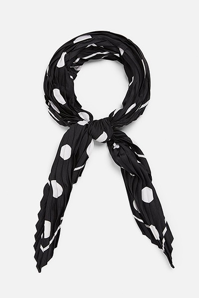 Pleated Polka Dot Neckerchief from ZARA