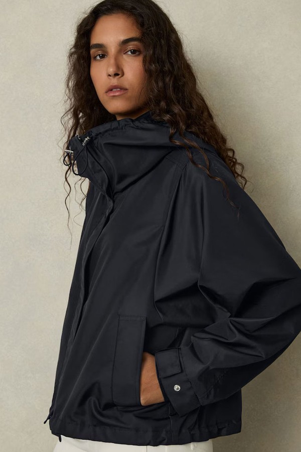 Rhea Technical Water-Repellent Hooded Jacket from Reiss