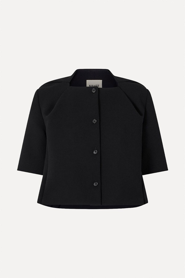 Franc Cropped Crepe Jacket from Khaite 