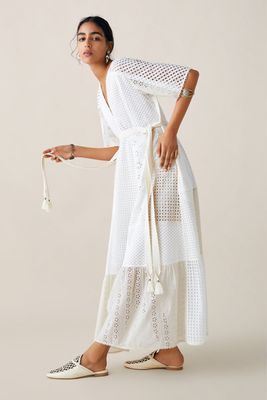 Limited Edition Zara Studio Dress with Cutwork Embroidery