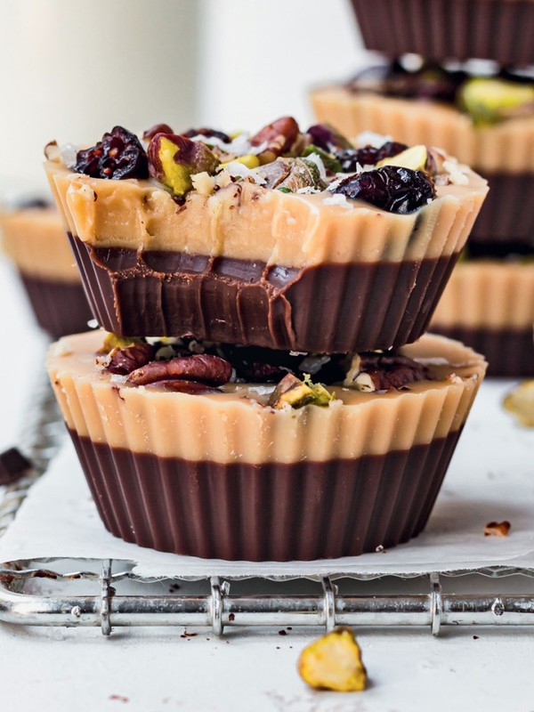 Chocolate Fruit & Nut Fudge Cups