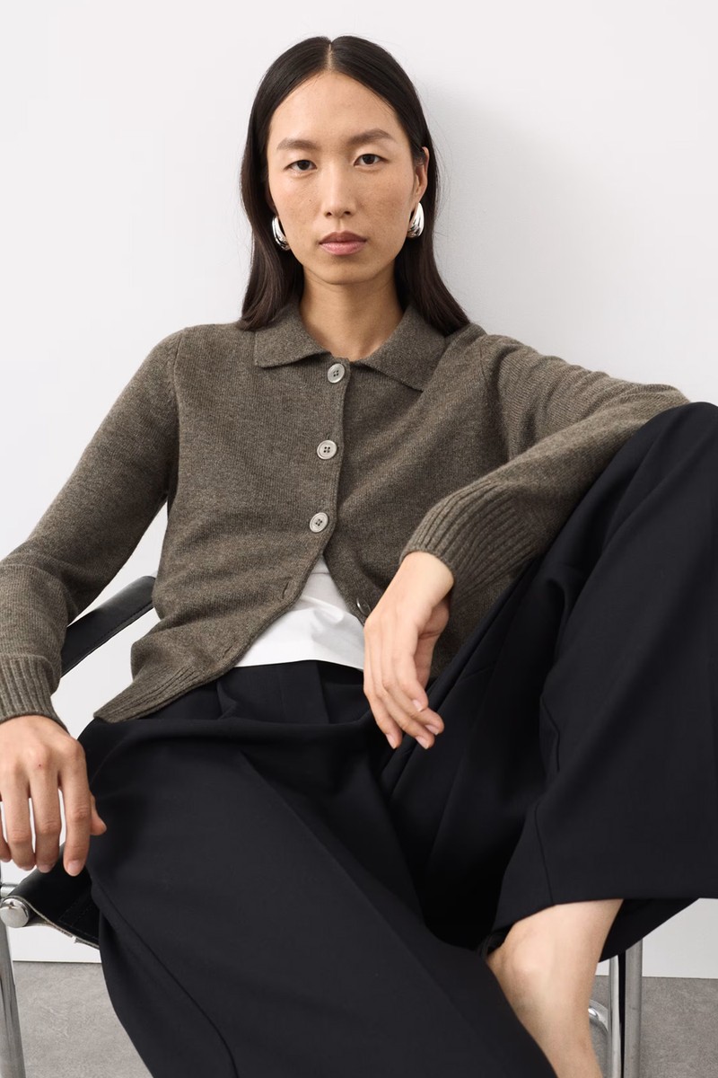Merino Wool Rich Cardigan With Cashmere