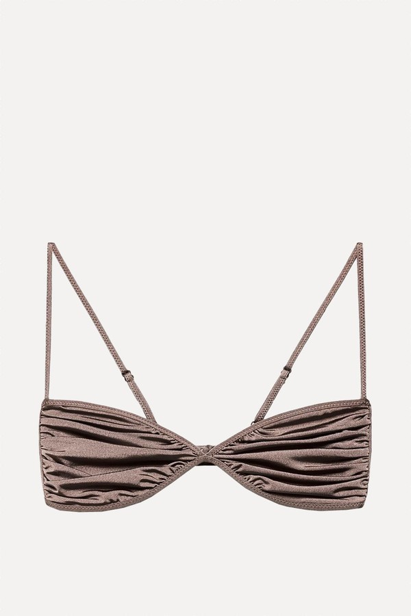 Gathered Bikini Top from zara