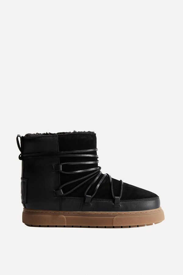 Warm-Lined Leather Boots from H&M
