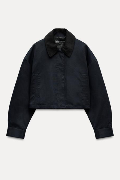 Short Corduroy Collar Jacket